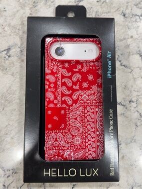 New Hello Lux iPhone Air Red Bandana Square Phone Case